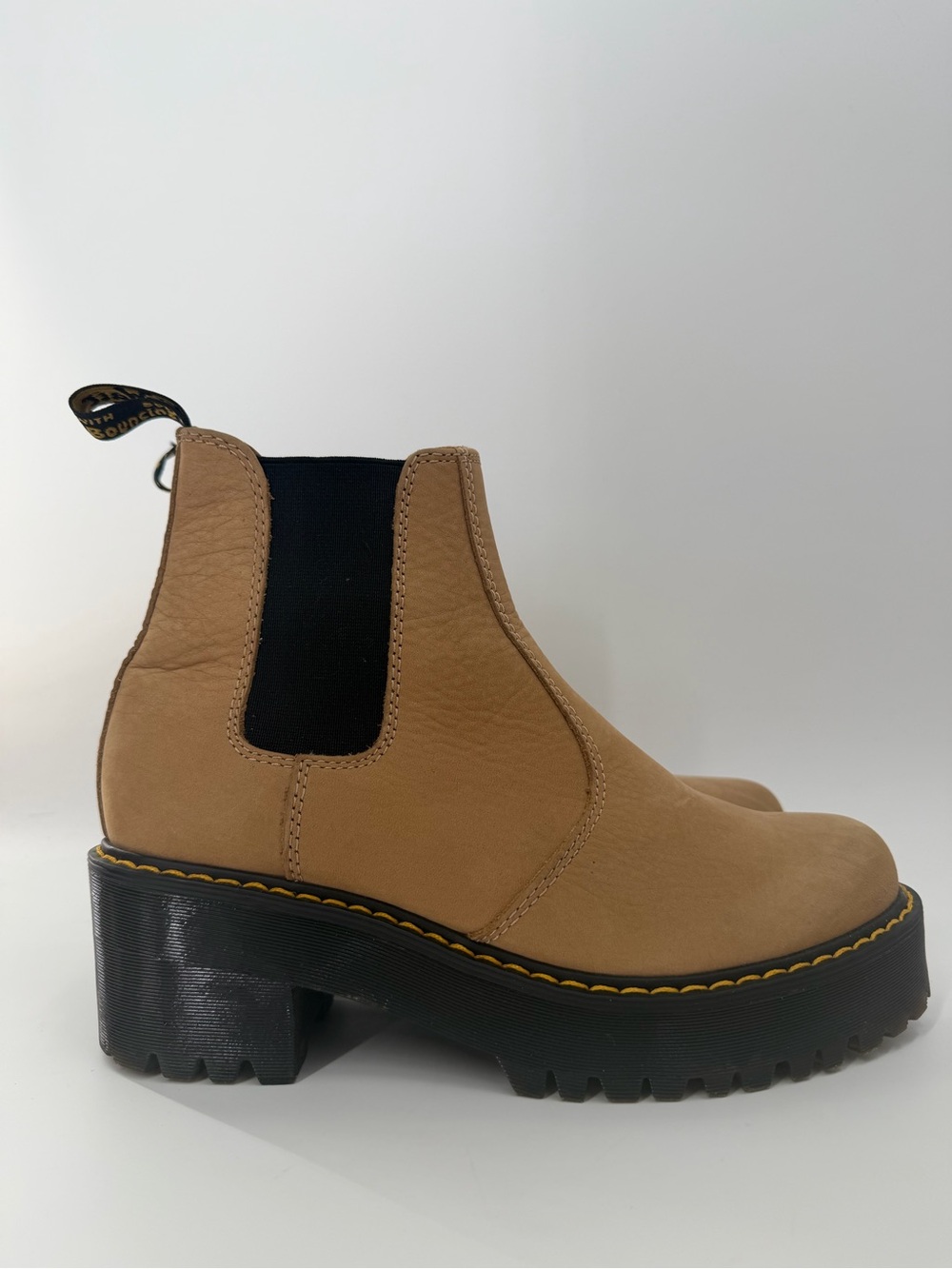 Dr. Martens Rometty Chelsea Nubuck Boots In Sand